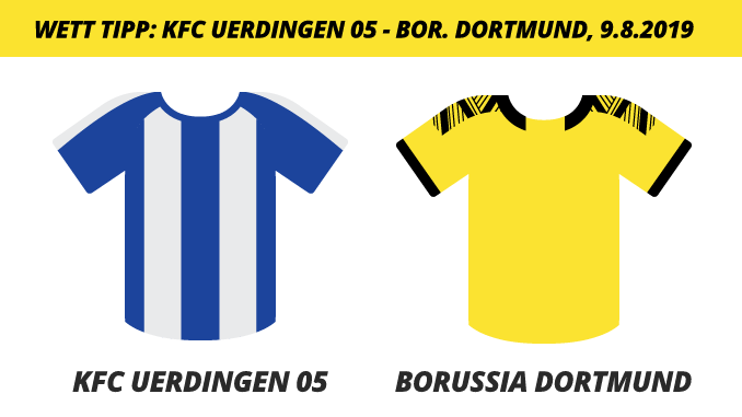 Wett Tipp: KFC Uerdingen 05 vs. Borussia Dortmund, 9.8.2019 (Prognose, Tipps & Quoten)