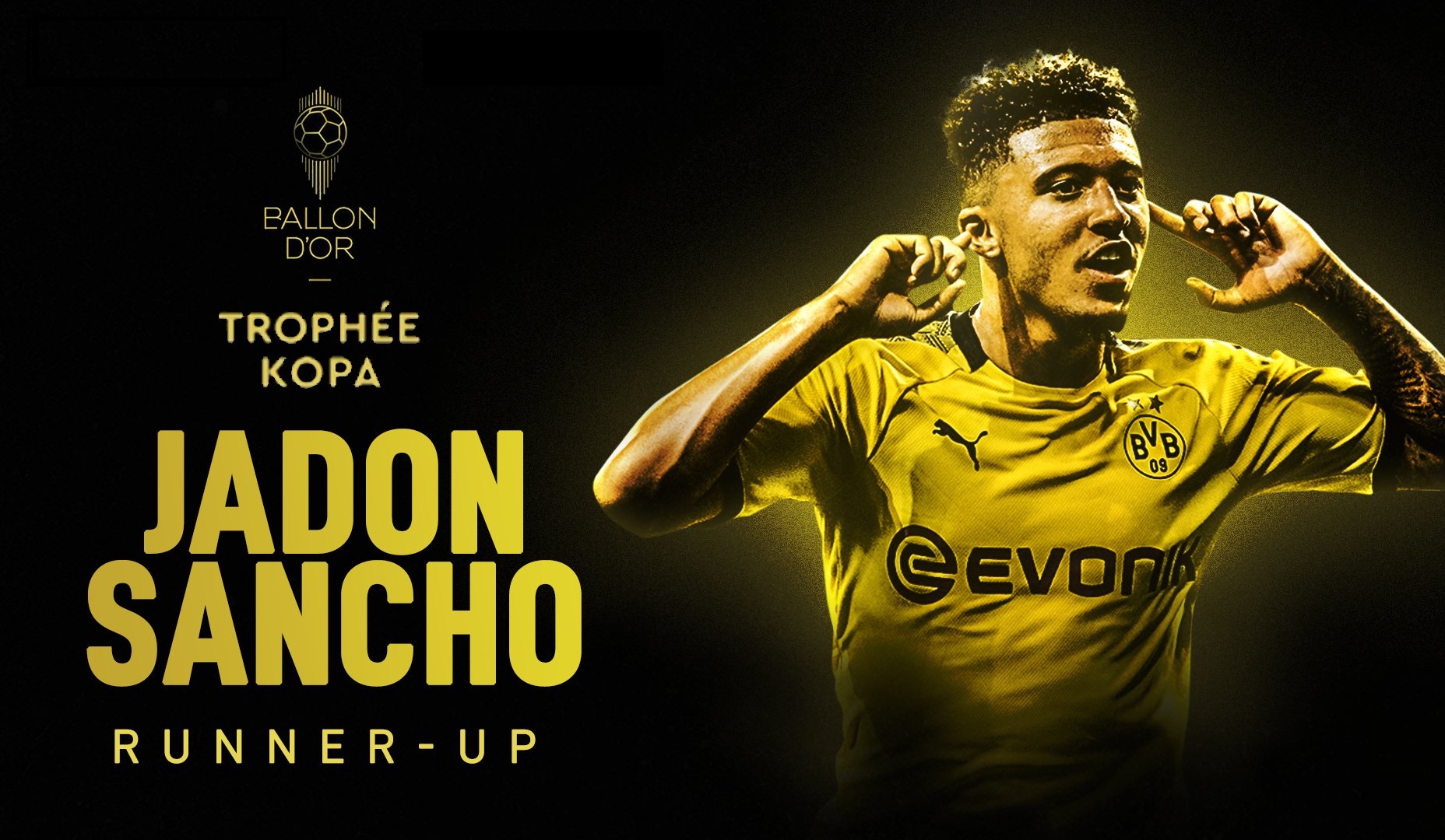 Kopa Trophy: Jadon Sancho landet auf dem 2. Platz