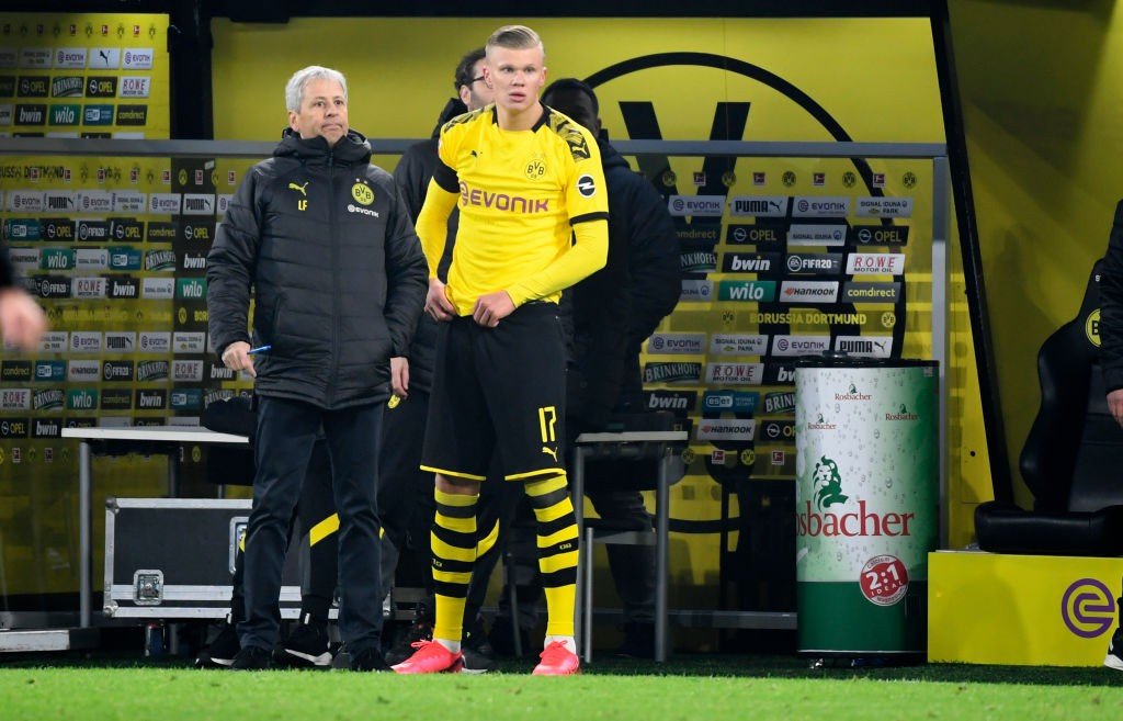 Lucien Favre und Erling Haaland