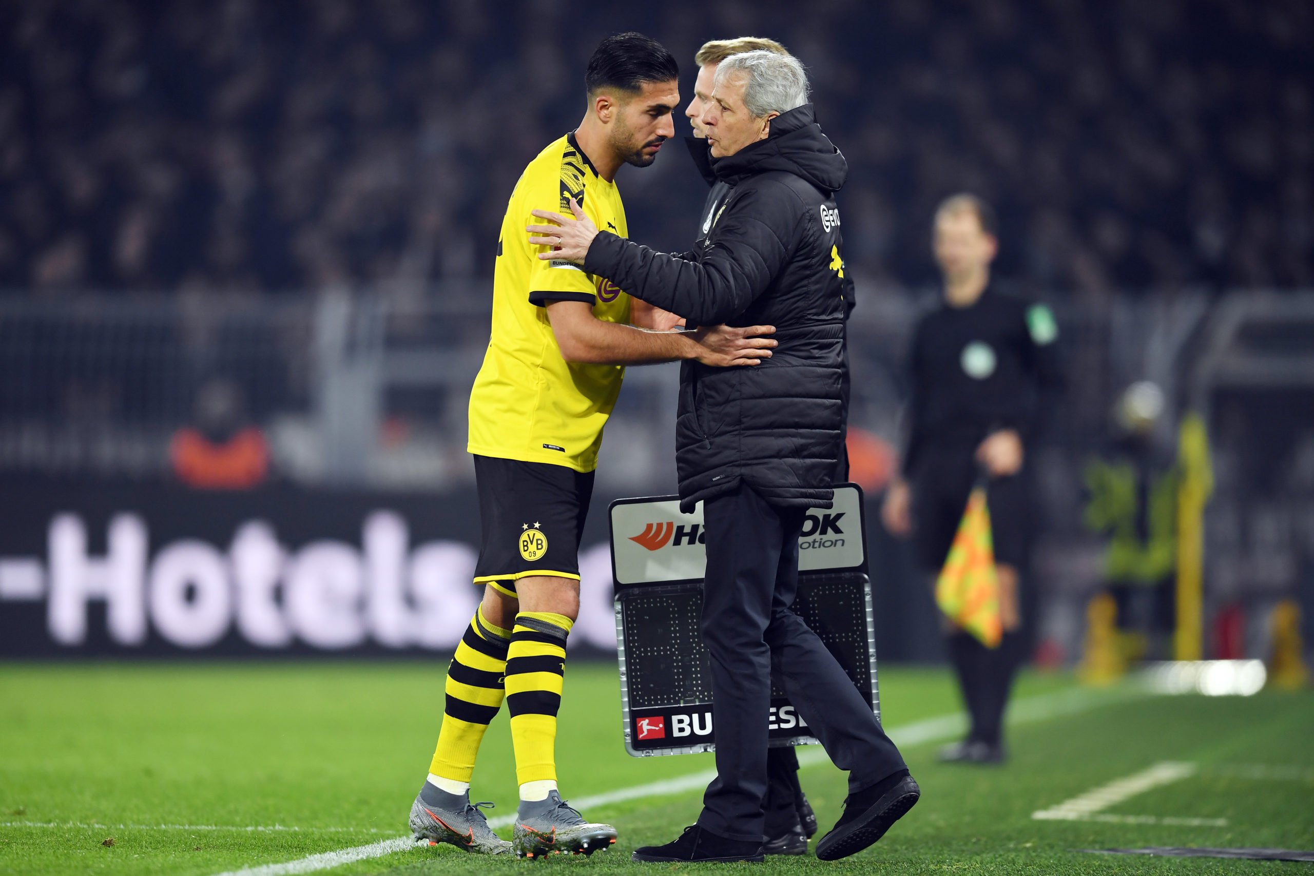 Emre Can und Lucien Favre