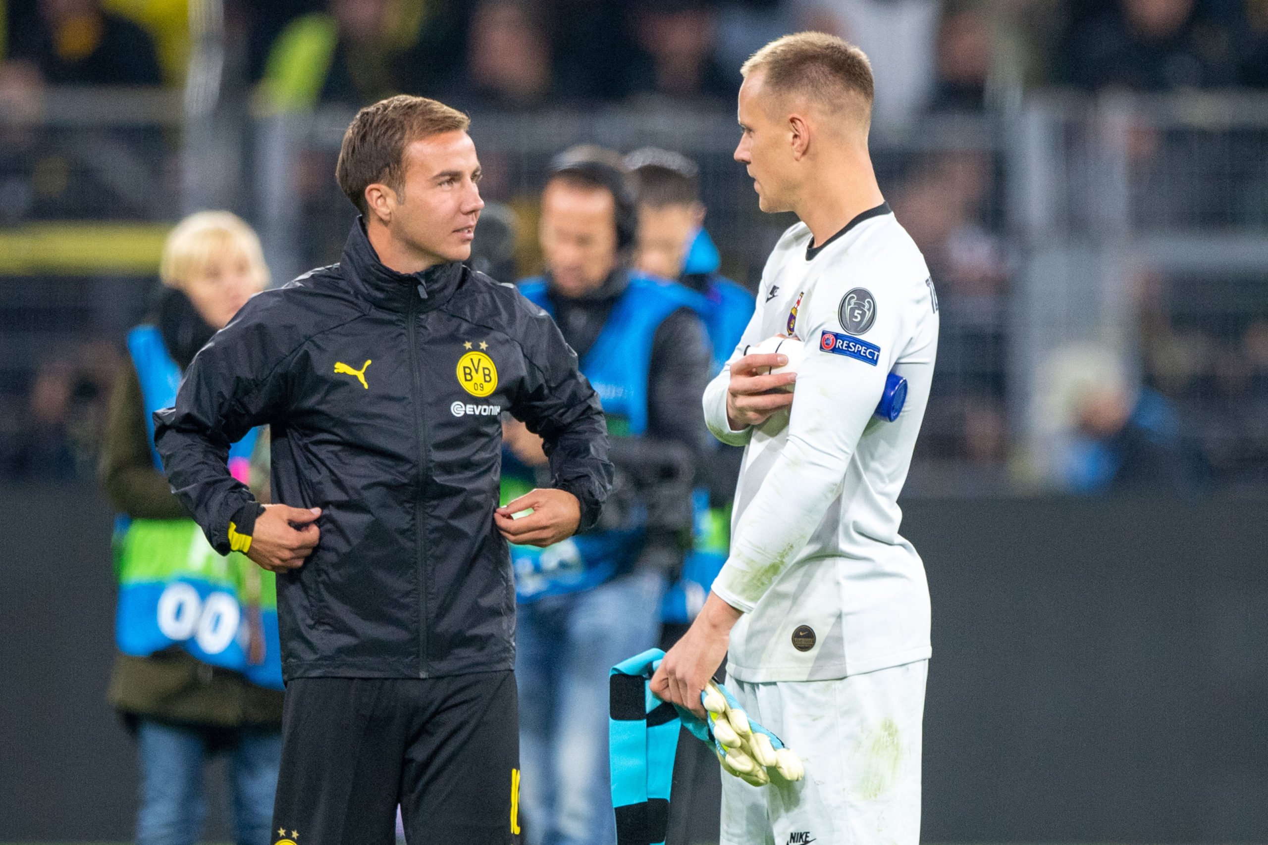 Marc-Andre ter Stegen und Mario Götze
