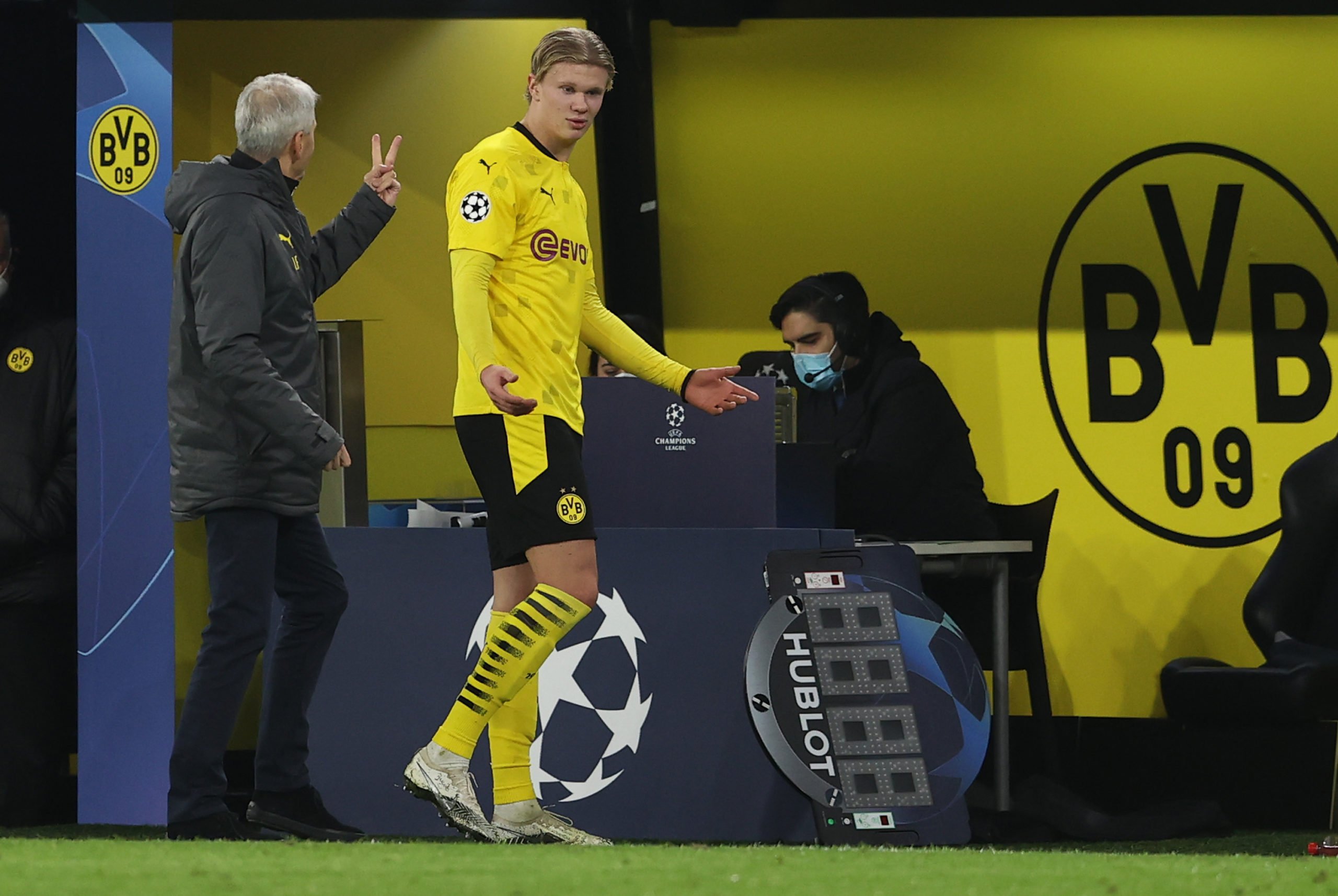 Lucien Favre und Erling Haaland