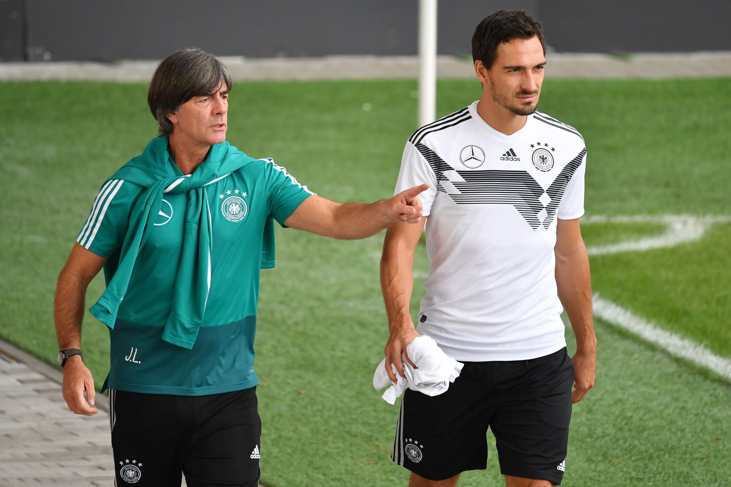 Mats Hummels und Joachim Löw