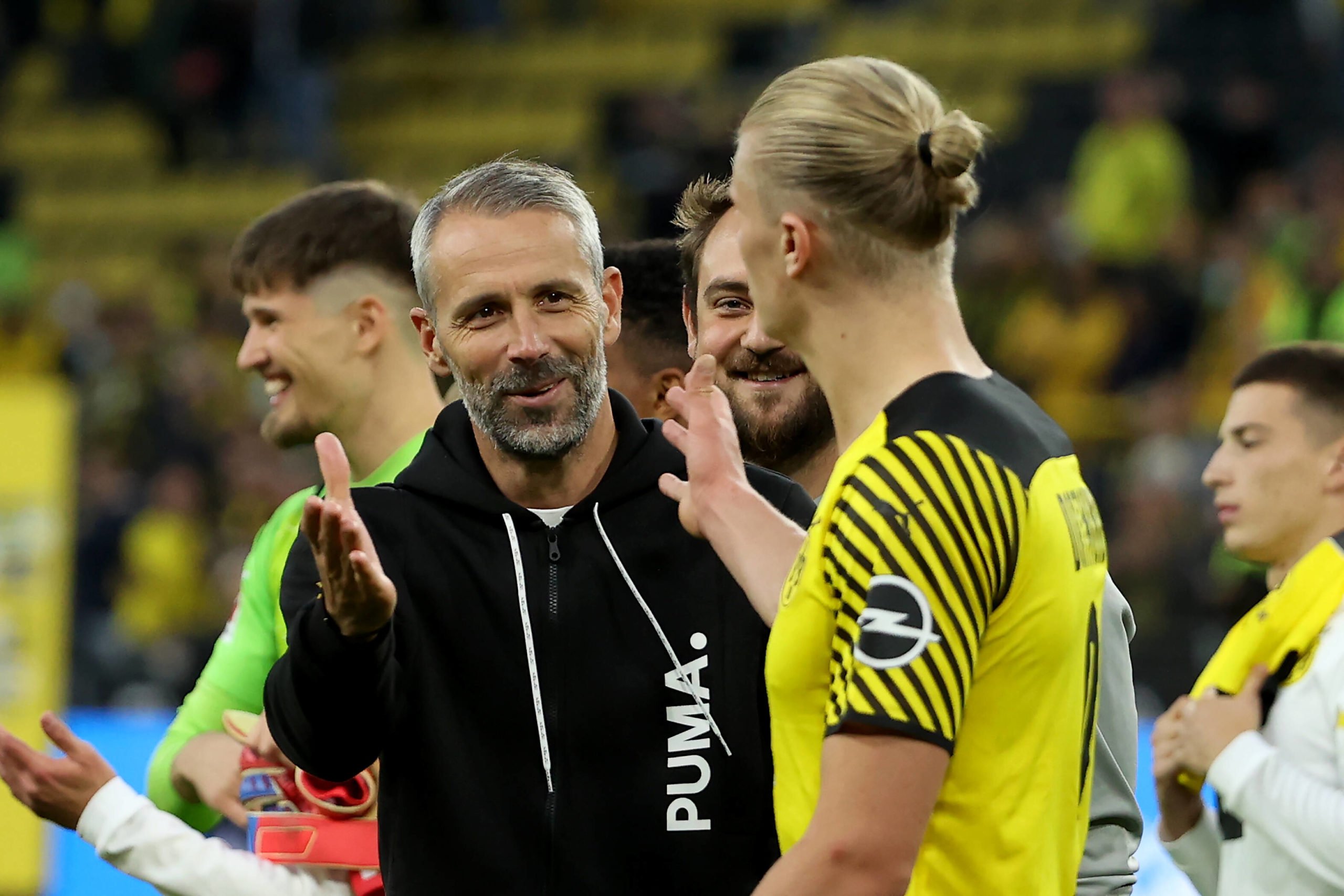 Marco Rose und Erling Haaland