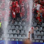 Wasserfälle im Signal Iduna Park bei der EM 2024 bei Deutschland - Dänemark.