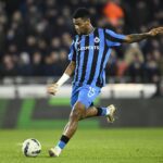 Club Brugge v KV Kortrijk - Jupiler Pro League BRUGGE, BELGIUM - JANUARY 25 : Onyedika Raphael midfielder of Club Brugge shoots the ball during the Jupiler Pro League match between Club Brugge and KV Kortrijk on January 25, 2025 in Brugge, Belgium, 25/01/2025 Brugge Belgium PUBLICATIONxNOTxINxFRAxBEL Copyright: xNicoxVereeckenx