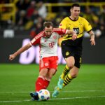 Harry Kane vom FC Bayern München und Niklas Süle.