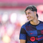 Girona FC v FC Barcelona, Barca - La Liga EA Sports Guille Fernandez central midfield of Barcelona and Spain during the warm-up before the LaLiga match between Girona FC and FC Barcelona at Montilivi Stadium on September 15, 2024 in Girona, Spain. Girona Spain PUBLICATIONxNOTxINxFRA Copyright: xJosexBretonx originalFilename:bretonhernandez-gironafc240915_npS53.jpg