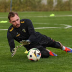 Belek, T¸rkei, 03.01.25: Torwart Marcel Johnen Alemannia Aachen in Aktion, am Ball, Einzelaktion waehrend des Trainings im Trainingslager von Alemannia Aachen im Megasaray Football Center am 03. January 2025 in Belek, T¸rkei. Belek Megasaray Football Center Turkey *** Belek, Turkey, 03 01 25 Goalkeeper Marcel Johnen Alemannia Aachen in action, on the ball, single action during training at the training camp of Alemannia Aachen at Megasaray Football Center on 03 January 2025 in Belek, Turkey Belek Megasaray Football Center Turkey Copyright: xStefanxBrauer/Brauer-Fotoagenturx